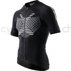 X-Bionic Twyce Biking Shirt Short Sleeves Full Zip black/white O100530