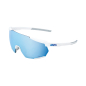 Preview: 100% Racetrap 3.0 Matte White-HiPER Blue Brille