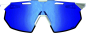 Preview: 100% HYPERCRAFT SQ Soft Tact White - HiPER Blue Multilayer Brille