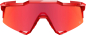 Preview: 100% Speedcraft Gloss Translucent Red - Hiper Red Mirror Lens Brille