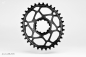 Preview: absolute Black Sram Oval Spiderless 6mm Offset 34 Zähne black Kettenblatt