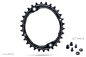 Preview: absolute Black Oval 104 BCD Shimano/Sram/Race Face/FSA/E13 30 Zähne black Kettenblatt