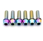 Preview: Better Bolts Deity Copperhead Vorbau M6x19mm Titan Schrauben-Kit rainbow