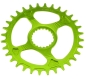 Preview: Garbaruk Shimano XTR M9100/XT M8100/SLX M7100/Deore M6100 Round 34 Zähne green Kettenblatt