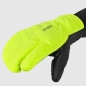 Preview: GripGrab RIDE Windproof Deep Winter Lobster Gloves yellow hi-vis