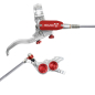 Preview: Hope EVO GR4 silver/red Stahlflex Scheibenbremse hinten