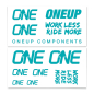 Preview: OneUp Components Decal Kit turquoise