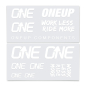 Preview: OneUp Components Decal Kit white