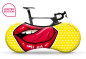 Preview: VELOSOCK Indoor Bike Cover Yellow Kiss