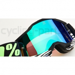 100% Accuri 2 OTG-UTV-ATV KB43 Blackdrip Mirror Green Goggles