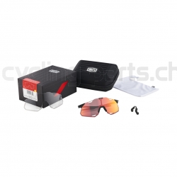 100% Hypercraft XS Soft Tact Black-HiPER red Brille