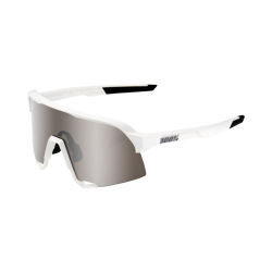 100% S3 Matte White-HiPER Silver Brille