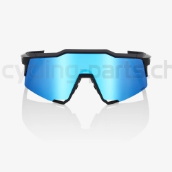 100% Speedcraft Tall Matte Black HiPER Blue Brille