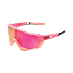 100% Speedtrap matte washed out neon pink Brille