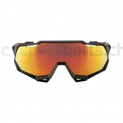 100% Speedtrap soft tact black-HiPER Red Brille