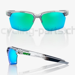 100% Sportcoupe polished transluscent crystal grey Brille