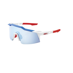 100% Speedcraft SL TotalEnergies Team Matte White/Metallic Blue-HiPER Blue Multilayer Brille
