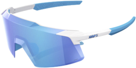 100% Aerocraft Matte White - HiPER Blue Mirror Brille