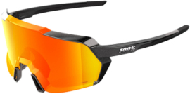 100% KORBIN Gloss Metallic Black - HiPER Red Multilayer Mirror Brille