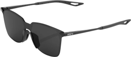 100% Legere Square Brille Polished Black - Smoke Lens Brille