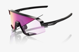 100% Slendale Gloss Black - Photochromic Purple Mirror Brille