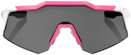 100% Speedcraft XS Puddy Pink White - Smoke Brille