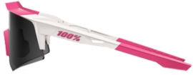 100% Speedcraft XS Puddy Pink White - Smoke Brille