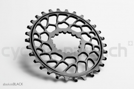 absolute Black Sram Oval Spiderless BB30 0mm Offset 34 Zähne black Kettenblatt