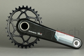 absolute Black Sram Oval Spiderless 6mm Offset 34 Zähne black Kettenblatt