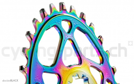 absolute Black Sram Oval Boost 3mm Offset Spiederless 30 Zähne rainbow Kettenblatt