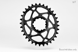 absolute Black Sram Oval Boost 3mm Offset Spiederless 32 Zähne black Kettenblatt