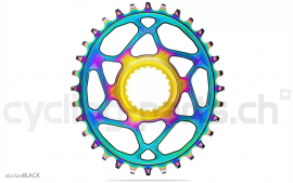 absolute Black Oval Shimano XTR M9100/9120/XT M8100/SLX M7100 32 Zähne rainbow Kettenblatt