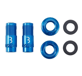 Preview: BBB Presta CoreCap blue Ventilkappen - Set