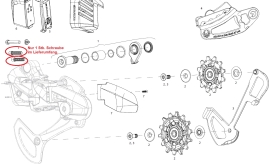 Better Bolts Sram Eagle XX1/X01/GX Eagle AXS Schaltwerk Low/High Limit Titan Schraube rainbow-oil slick