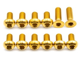 Better Bolts Bremsscheiben/Specialized Speed Sensor Befestigungsschrauben Kit Titan gold
