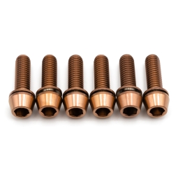 Better Bolts Deity Copperhead Vorbau M6x19mm Titan Schrauben-Kit copper