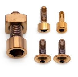Better Bolts Fox 38 Grip/Grip2/GripX/Grip X2/Rhythm Federgabel Schrauben-Kit Titan copper