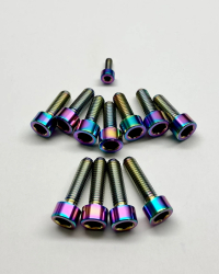 Better Bolts Titan Fox 40 & 49 Federgabel Schrauben - Kit rainbow oil slick