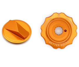 Better Bolts Fox 34 Grip 2/Grip X2/Grip X Federgabel HSC Dial Top Cap/Air Cap orange