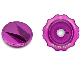 Better Bolts Fox 34 Grip 2/Grip X2/Grip X Federgabel HSC Dial Top Cap/Air Cap purple