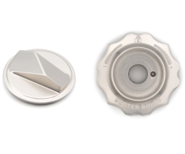 Better Bolts Fox 34 Grip 2/Grip X2/Grip X Federgabel HSC Dial Top Cap/Air Cap silver