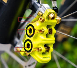 Preview: Better Bolts Magura MT5/MT7 Disc Brake Schrauben Kit Titan gold
