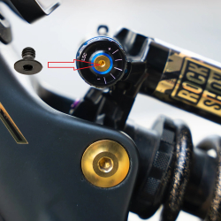 Preview: Better Bolts Rock Shox Vivid/Super Deluxe 2023+ (Coil/Air) Dämfer Compression Bolt Titan black