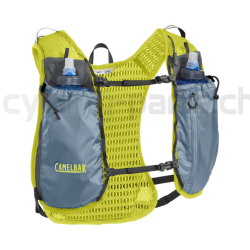 Camelbak Trail run vest black smoke blue limeade mit 2 x 500 ml Quick Stow-Flasche