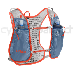 Camelbak Trail run vest captain's blue spicy orange mit 2 x 500 ml Quick Stow-Flasche