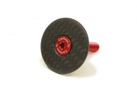 Carbon Ti X-Cap Carbon Matte mit Aluminiumschraube red