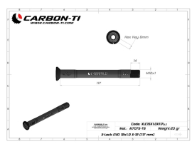 Carbon Ti X-Lock EVO 117mm M12x1.0 black Steckachse