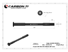 Carbon Ti X-Lock EVO 167mm M12x1.75 black Steckachse