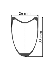 DT Swiss CRC 1100 SPLINE® 38 T Disc Laufrad hinten