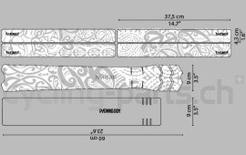 DYEDBRO Día de Muertos white matte Rahmenschutz Kit